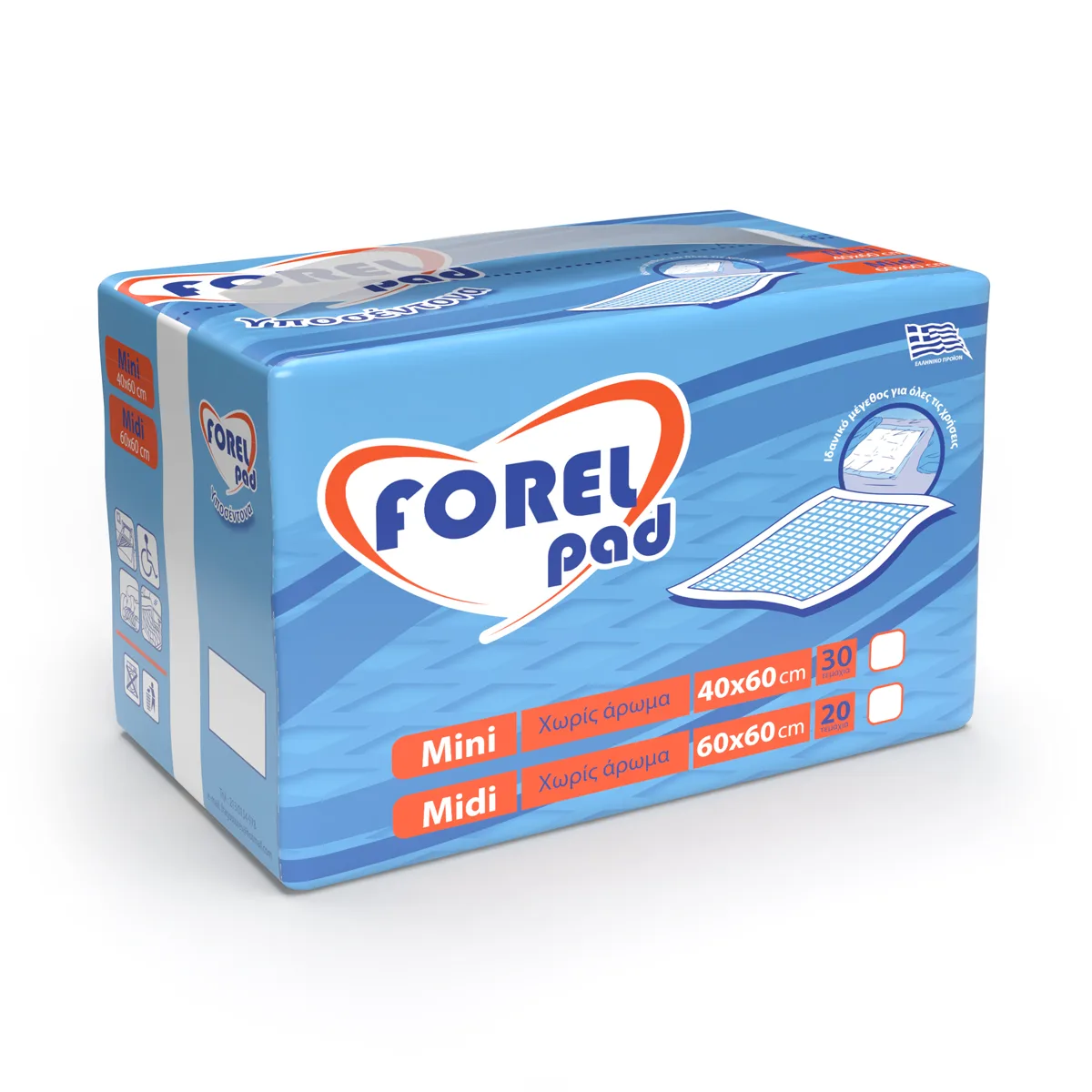 Forel Pad Υποσέντονα 40x60cm 30τεμ.