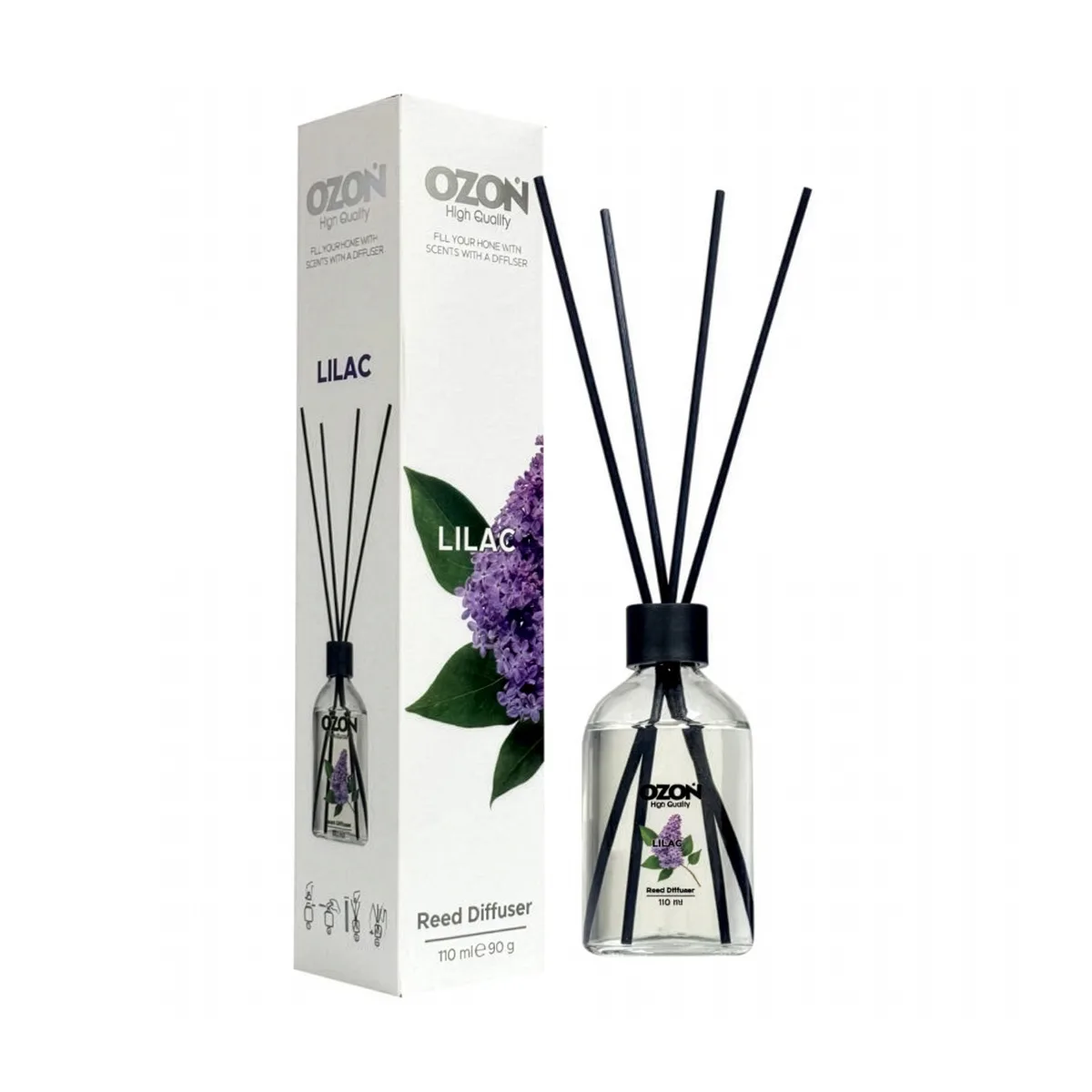Ozon Αρωματικό Reed Diffuser Lilac 110ml