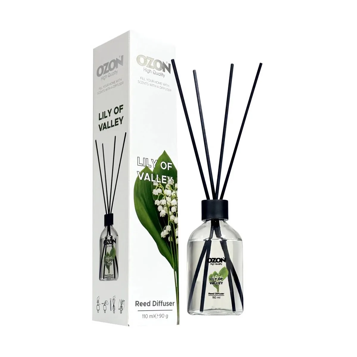 Ozon Αρωματικό Reed Diffuser Lily of the Valley 110ml