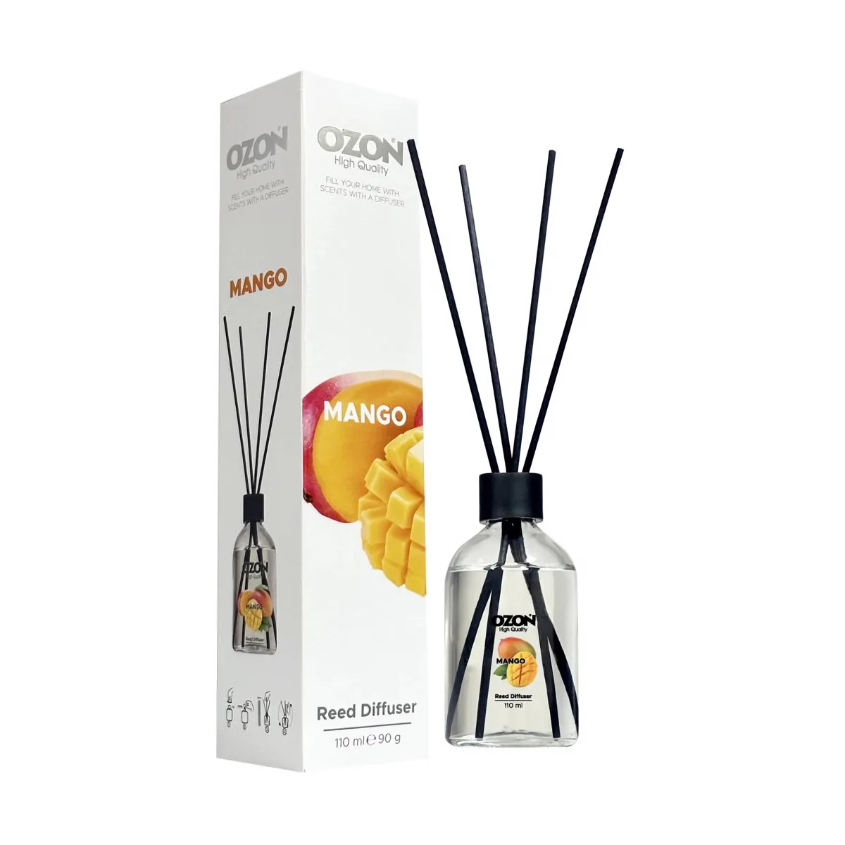 Ozon Αρωματικό Reed Diffuser Mango 110ml