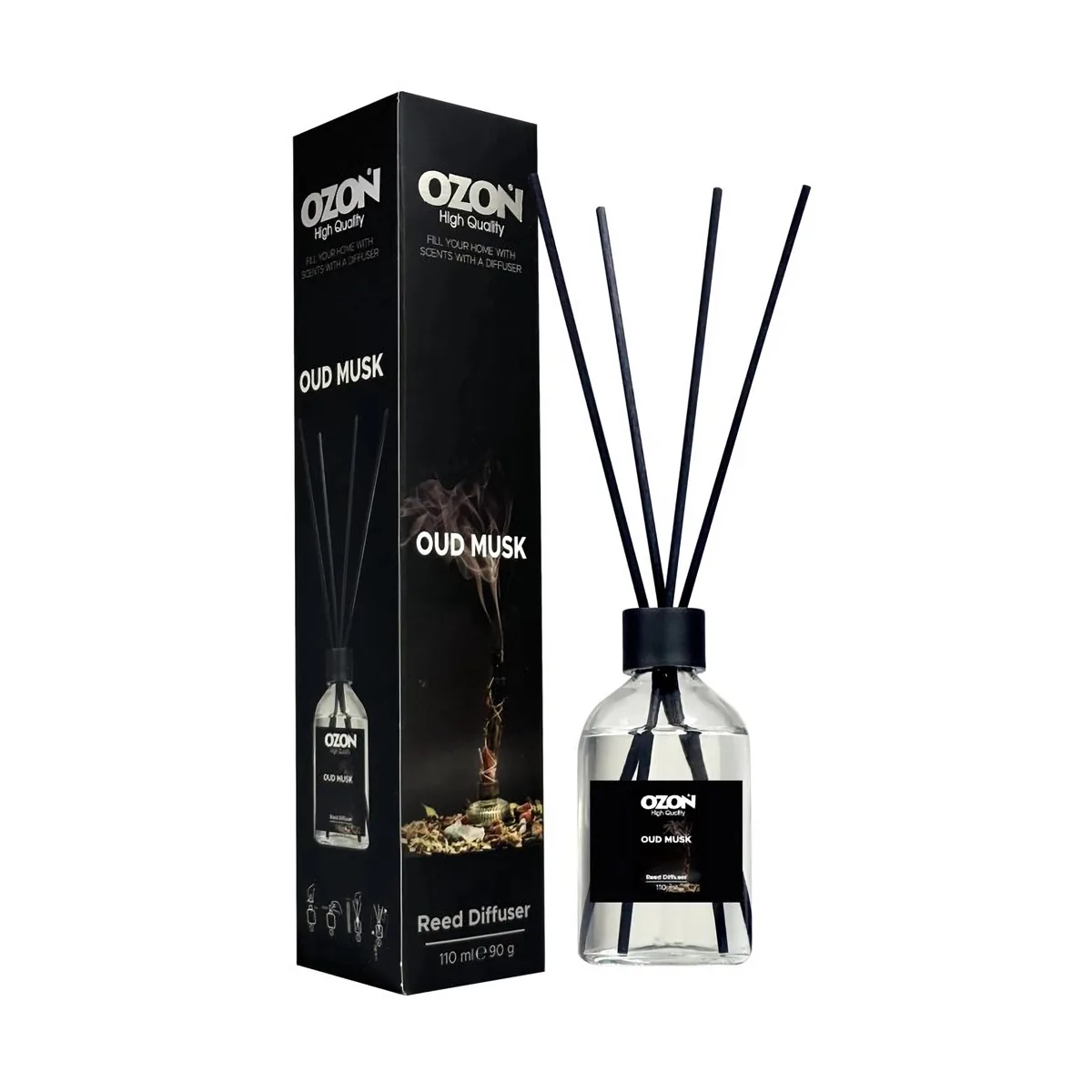 Ozon Αρωματικό Reed Diffuser Oud Musk 110ml