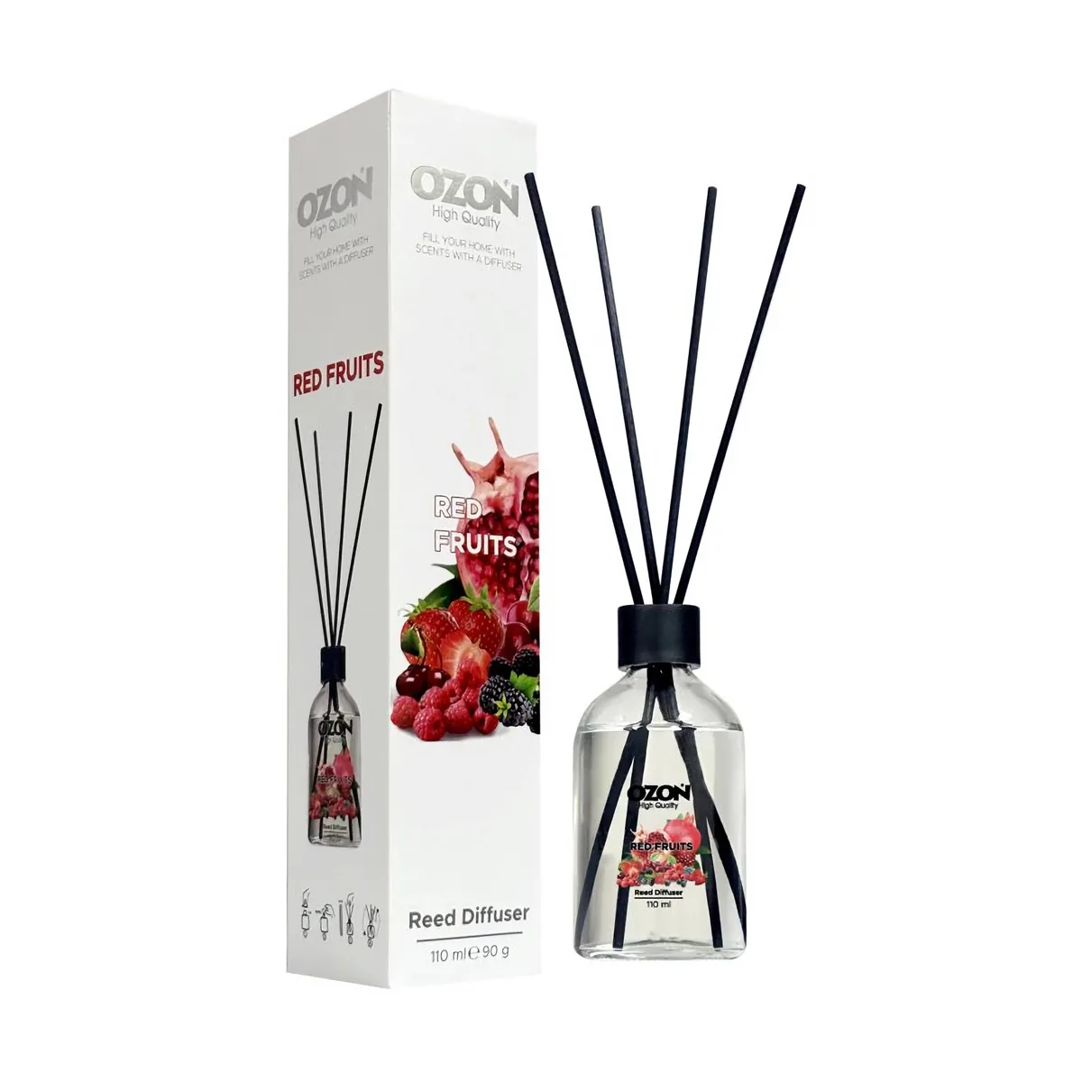 Ozon Αρωματικό Reed Diffuser Red Fruits 110ml