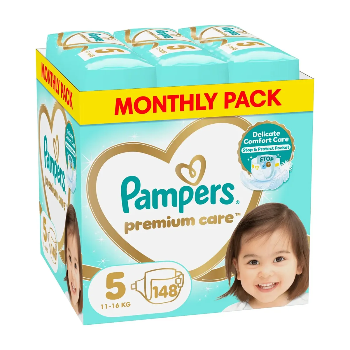 Πάνες Pampers Premium Care Monthly Pack Νο 5 (11-16kg) 148τμχ