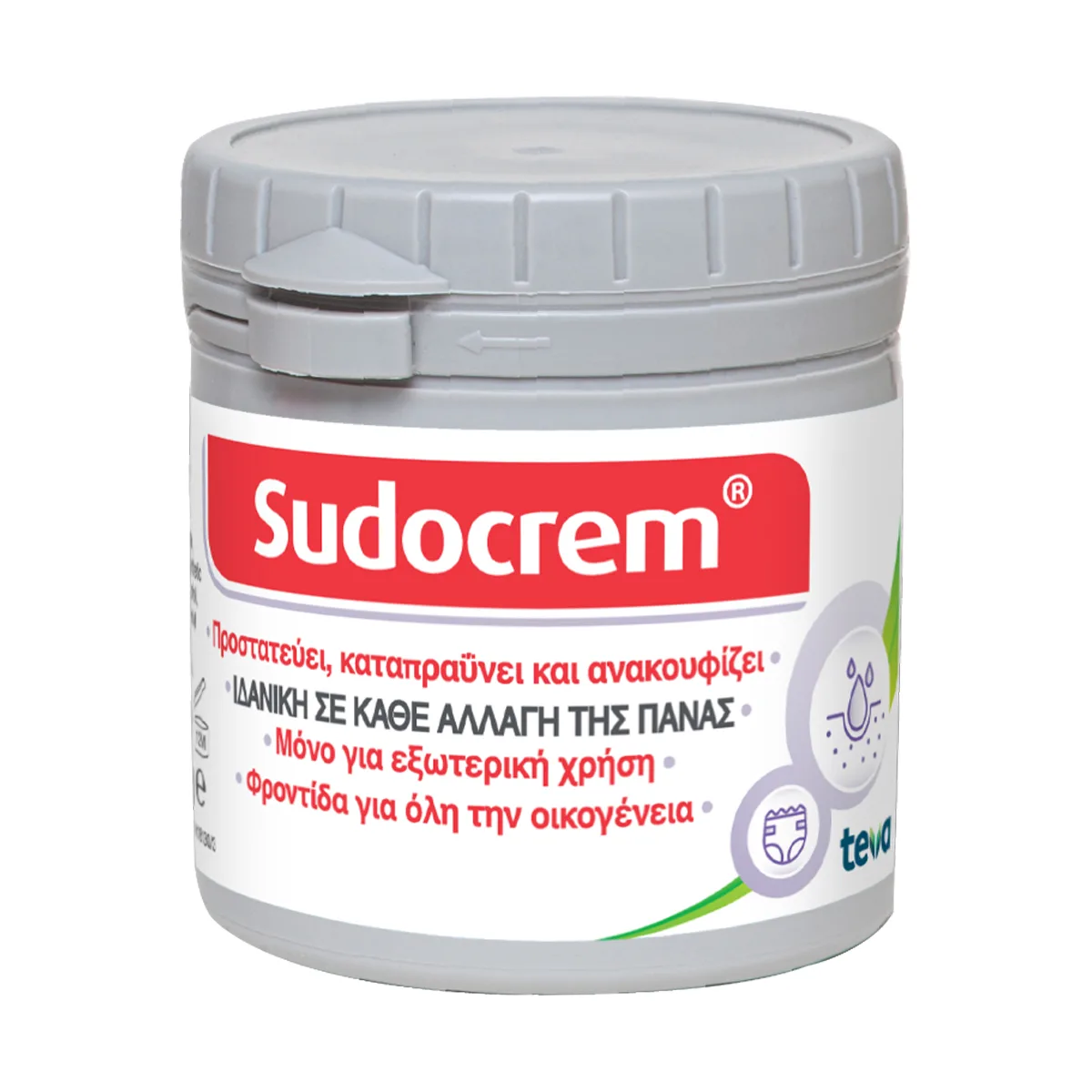 Sudocrem Καταπραϋντική Κρέμα Αλλαγής Πάνας 125gr