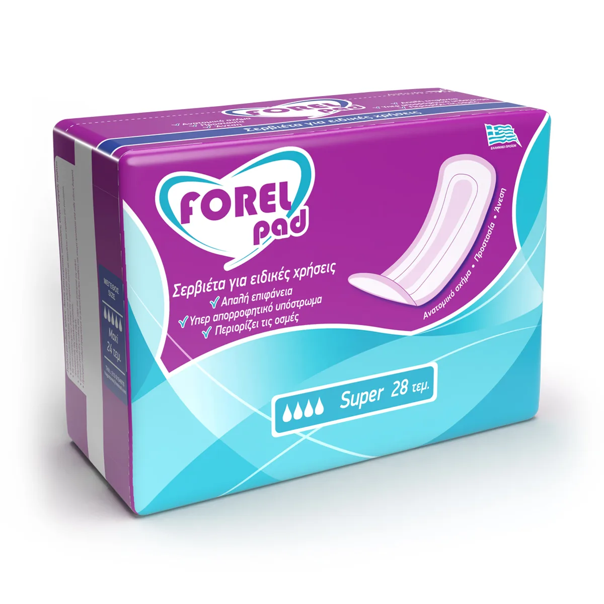 Forel Pad Σερβιέτα Ακράτειας SUPER 28τεμ.